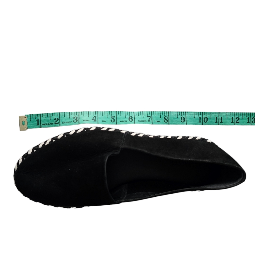 All Saints Bora Braided Platform Emo Goth Black Suede Almond Toe Loafers 6.5 - Picture 12 of 12